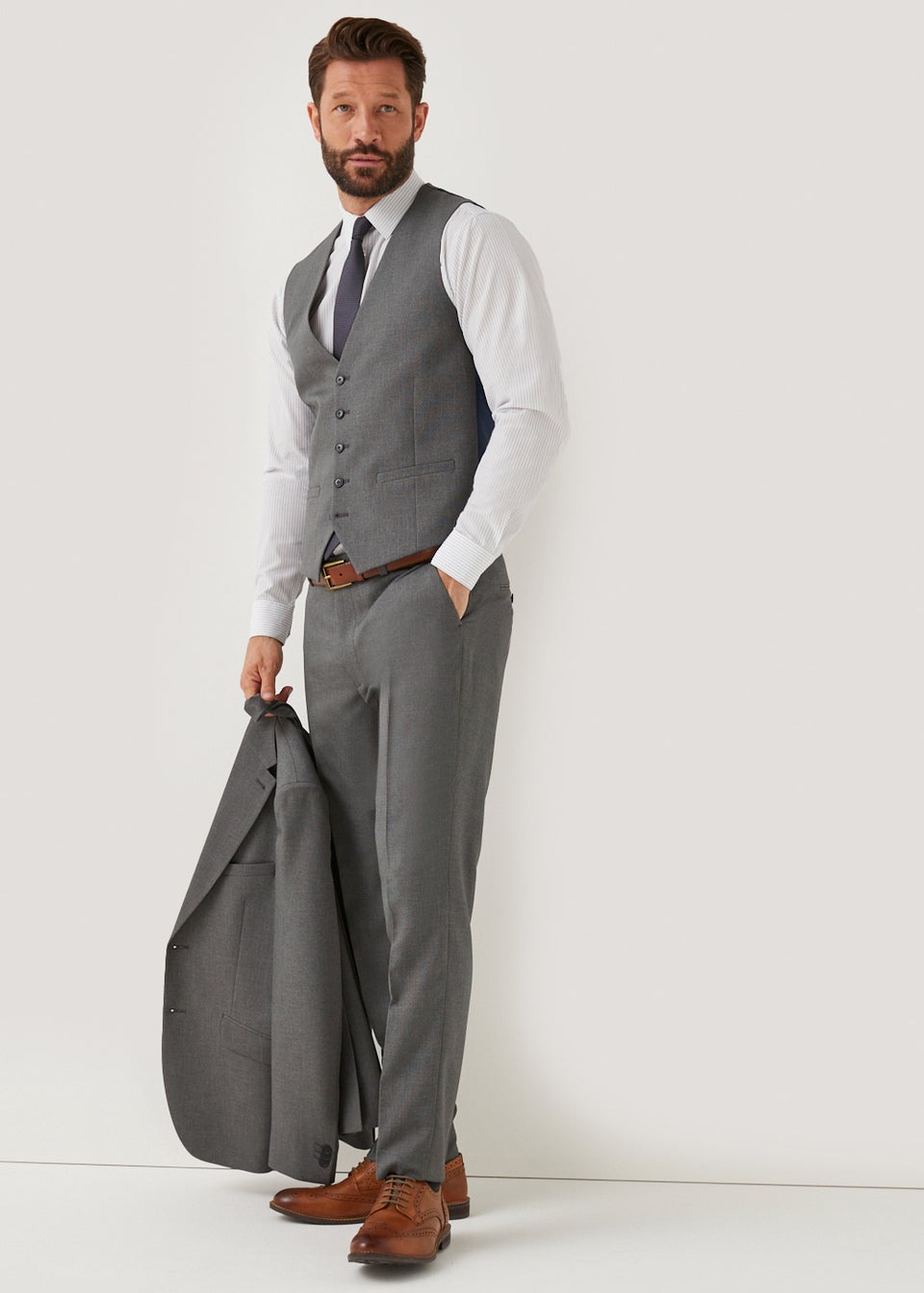 Taylor & Wright Austen Charcoal Tailored Fit Suit Waistcoat