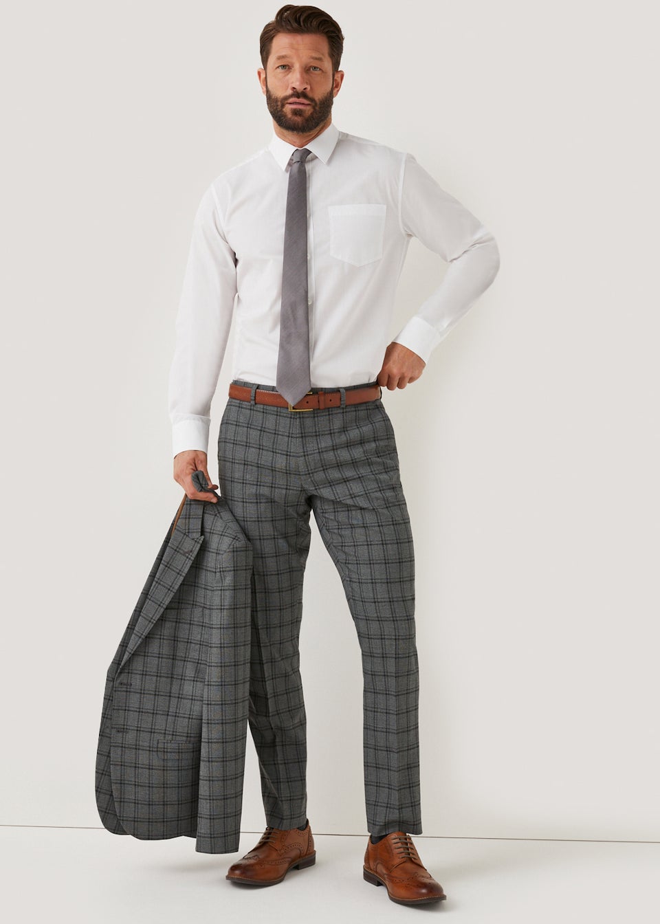 Taylor & Wright Watts Grey Skinny Fit Suit Trousers