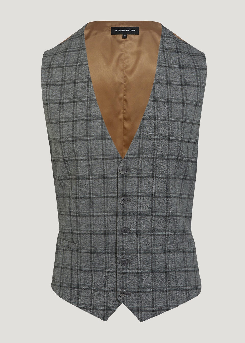 Taylor & Wright Watts Grey Skinny Fit Waistcoat