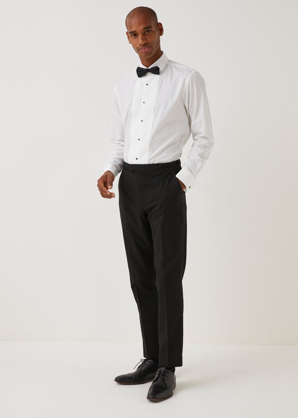 Taylor Wright Black Slim Fit Dinner Trousers