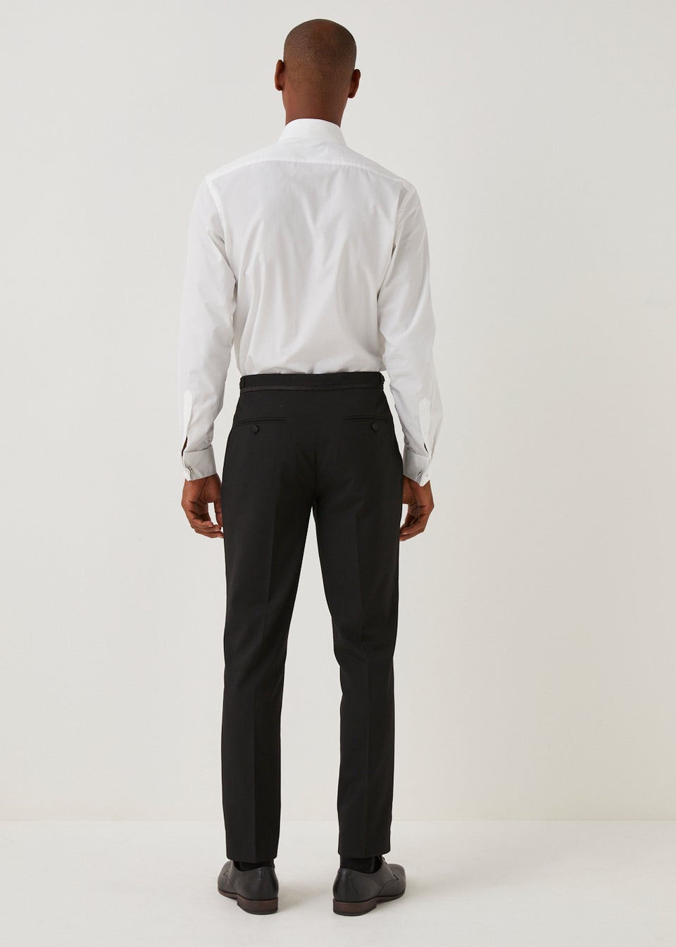 Taylor Wright Black Slim Fit Dinner Trousers