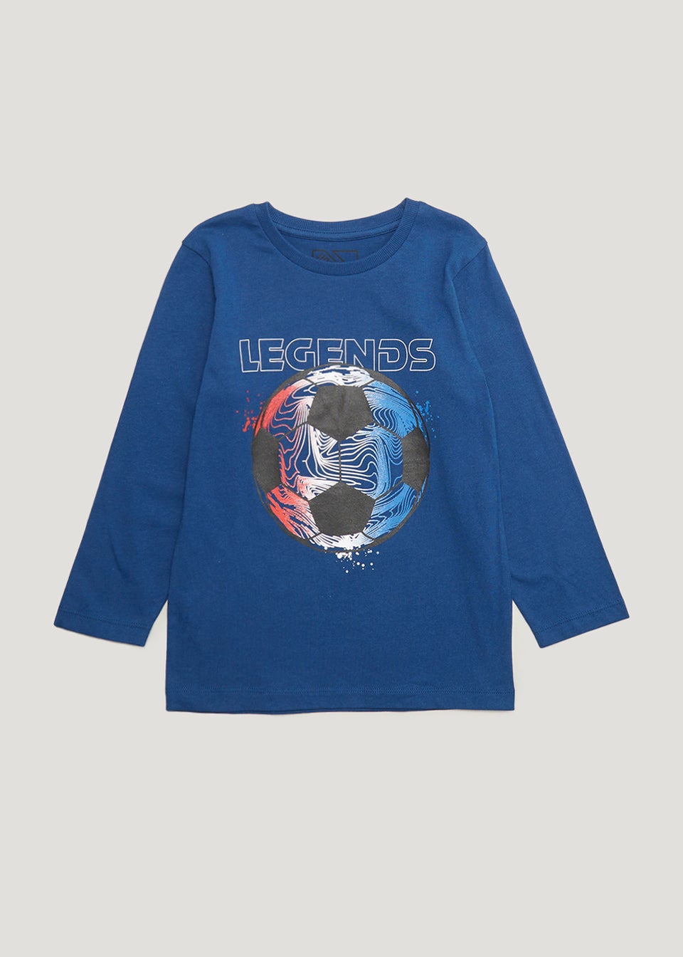 Kids Navy Football T-Shirt (4-13yrs)
