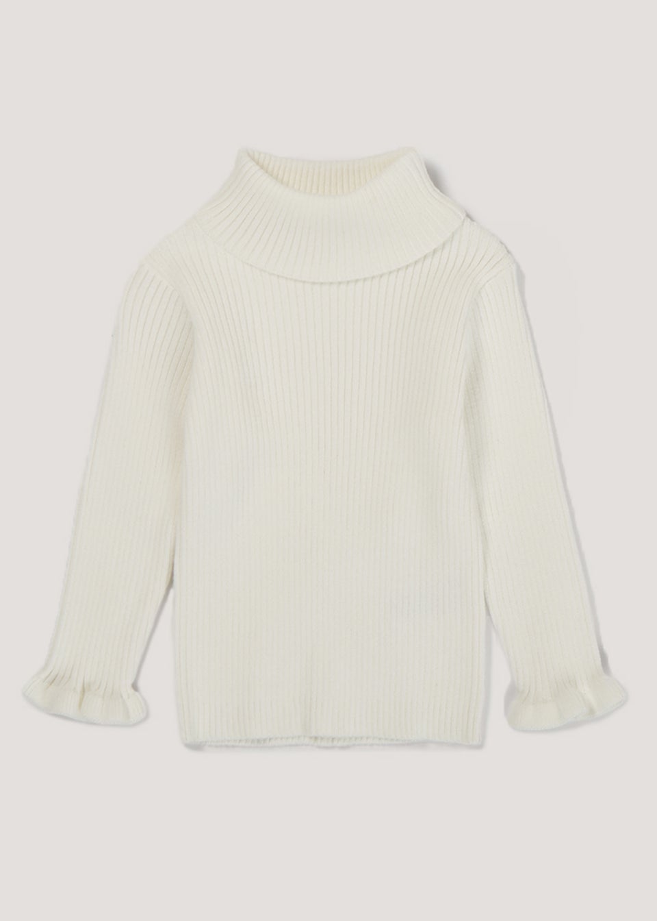 Girls cream polo neck discount