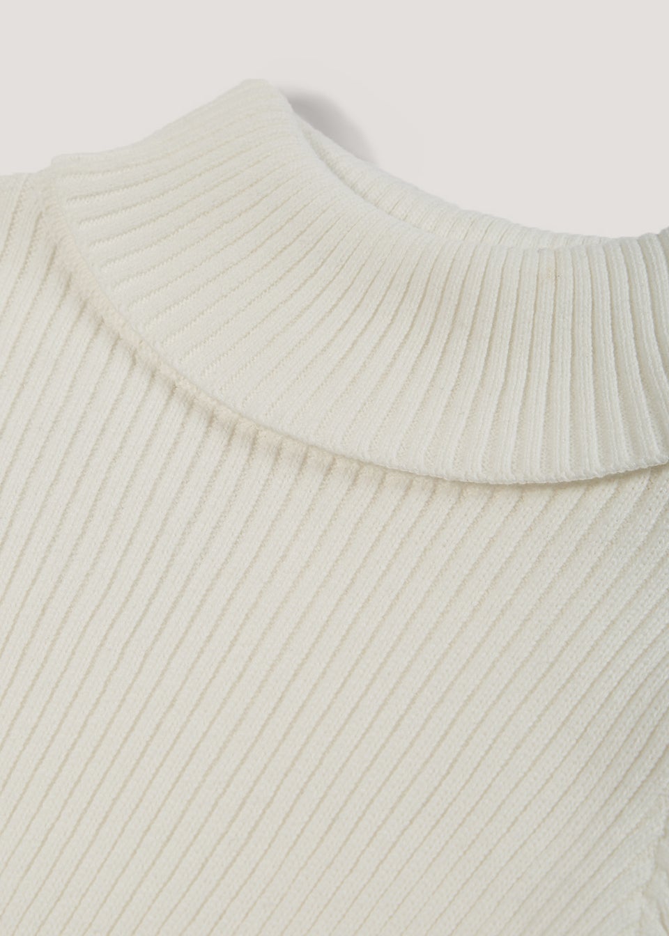 Girls cream polo neck clearance
