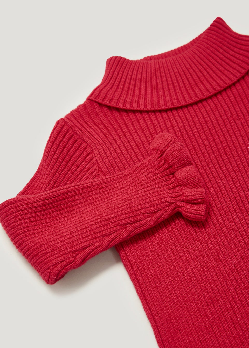 Girls Red Roll Neck Jumper (9mths-6yrs)