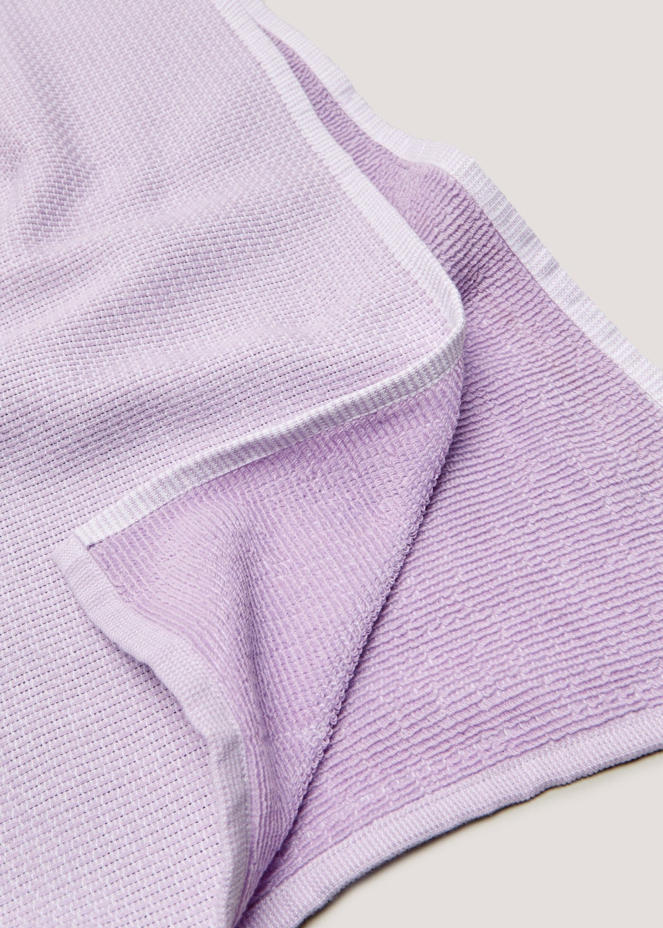 2 Pack Lilac Textured Tea Towels (45cm x 60cm)