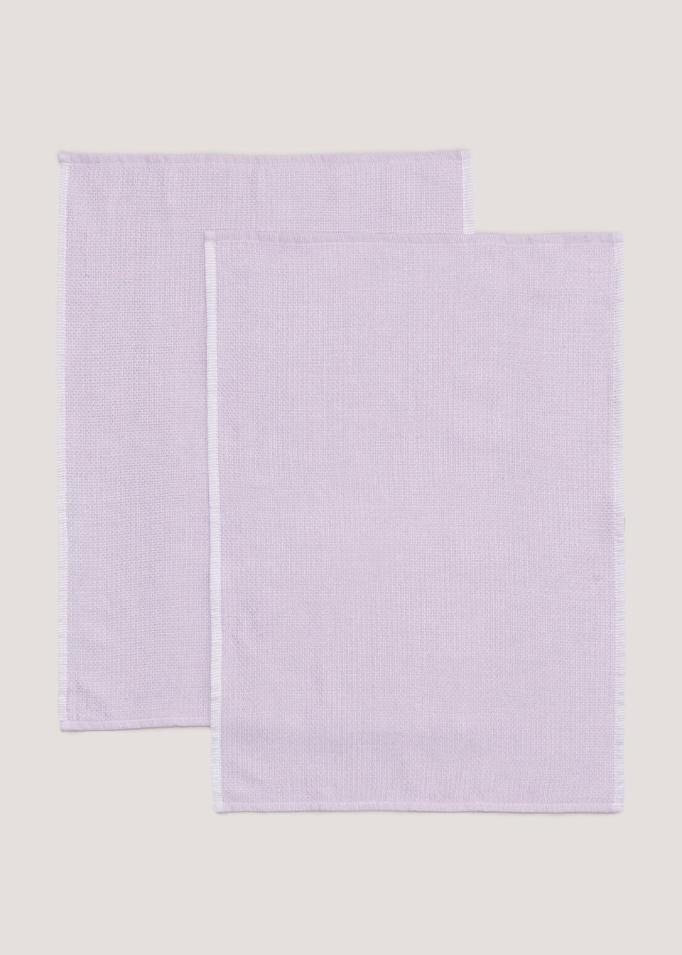 2 Pack Lilac Textured Tea Towels (45cm x 60cm)