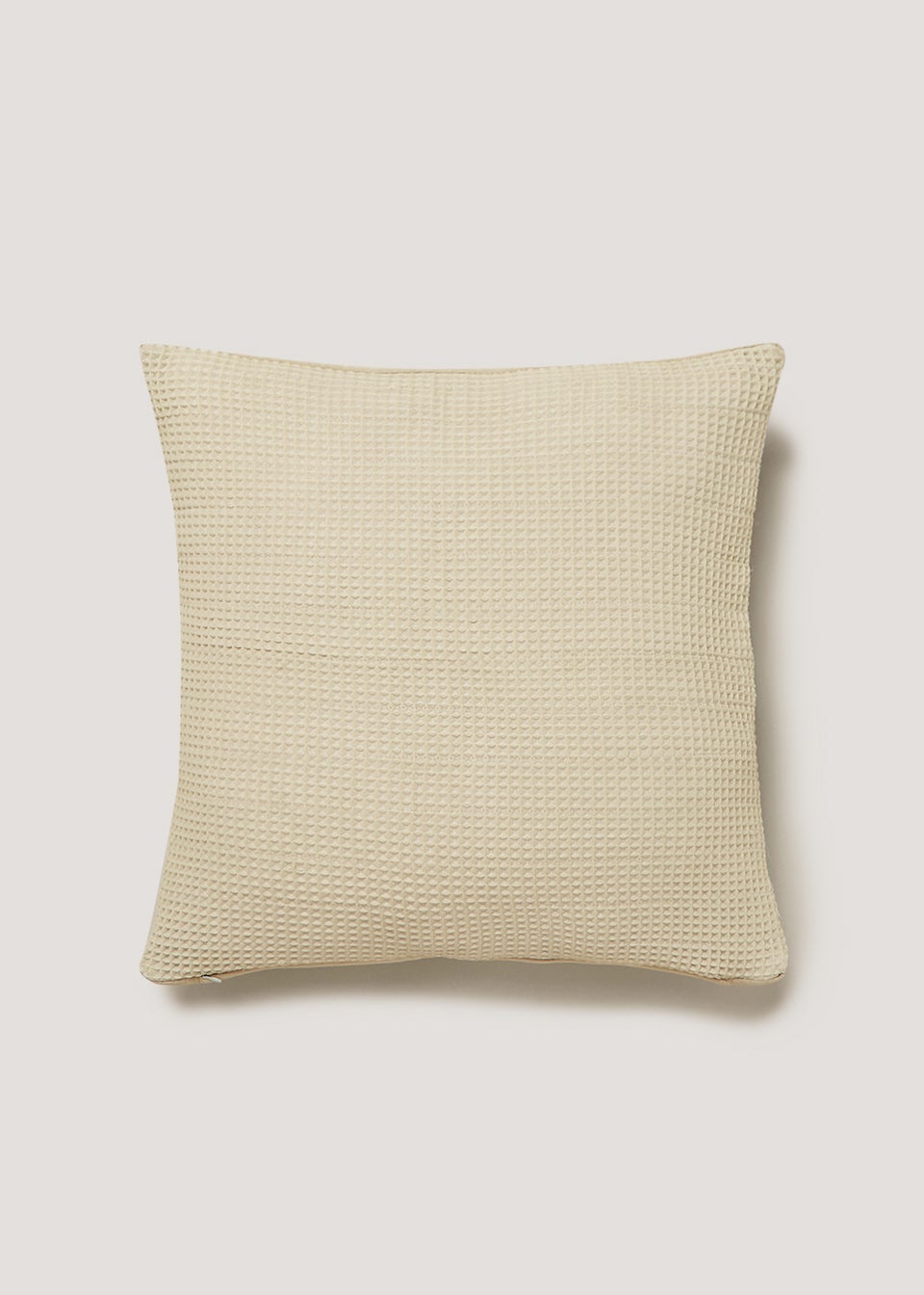 Natural Ribbed Waffle Cushion (55cm x 55cm) Matalan