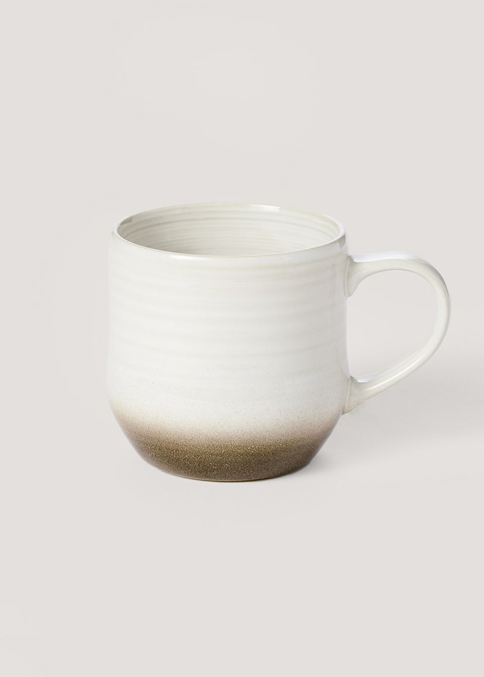 White & Brown Reflective Glaze Mug Matalan