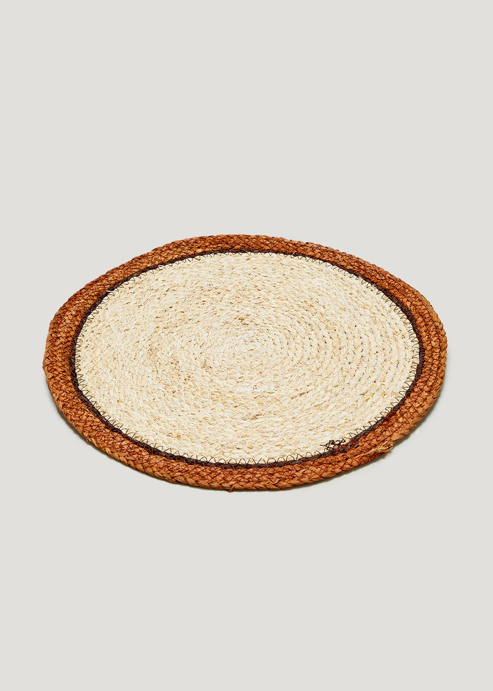 Beige Woven Round Placemat