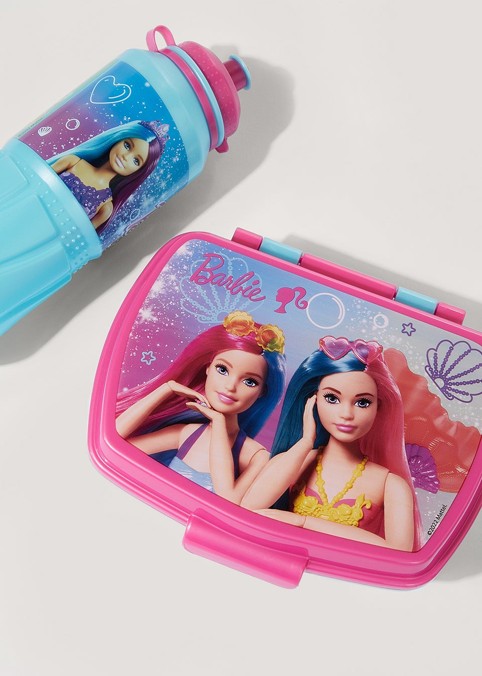 Kids Barbie Lunch Bag Snack Box & Water Bottle Set - Matalan