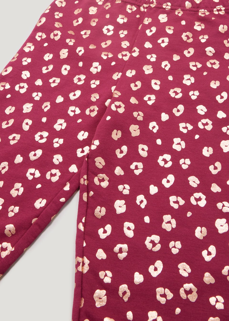 Girls Burgundy Leopard Print Leggings (4-13yrs)