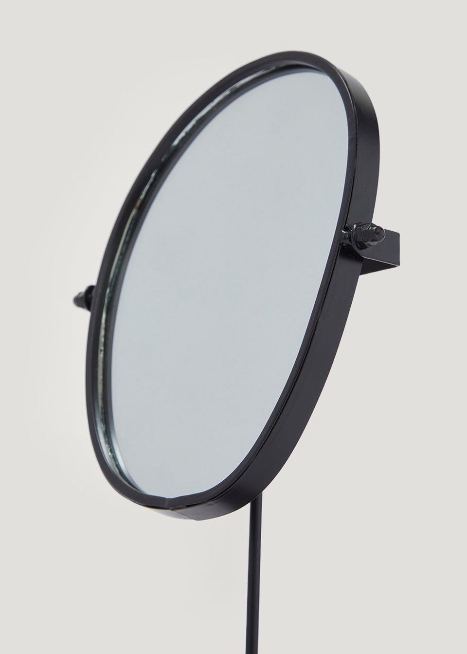Black Pebble Pedestal Mirror (29cm x 17cm)
