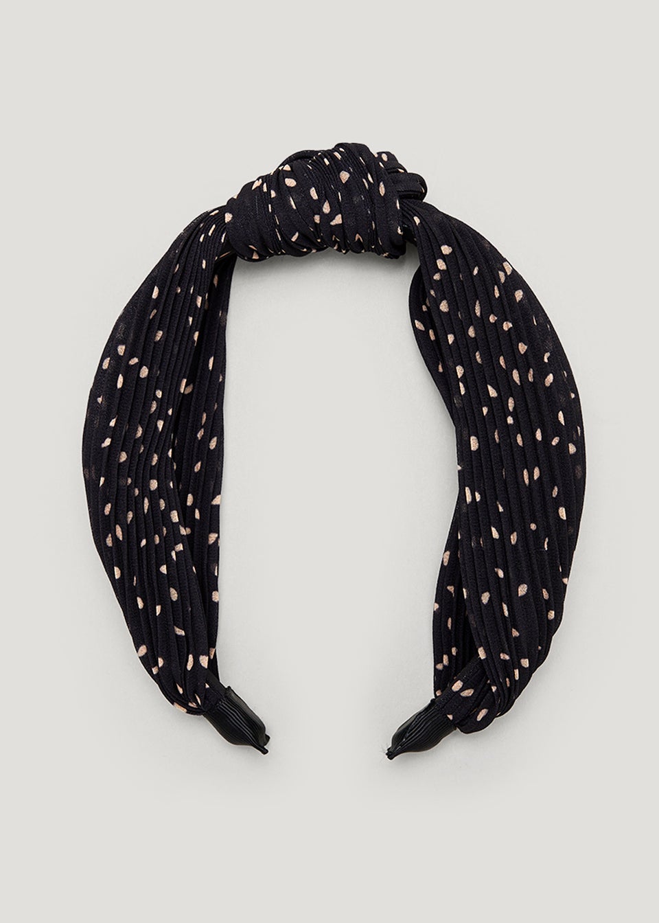 Black Polka Dot Knot Headband