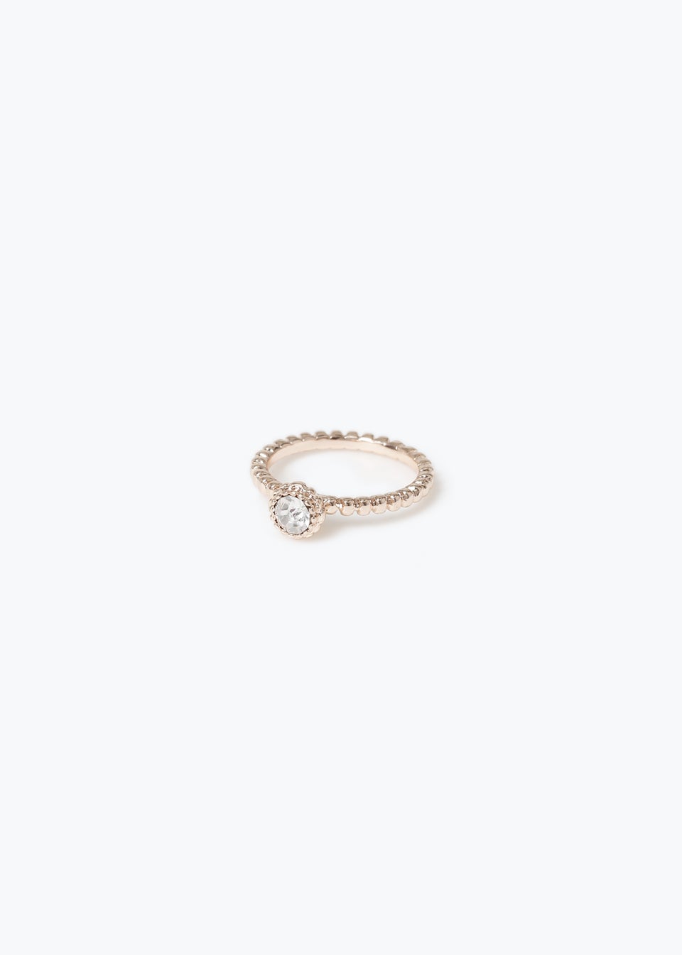 Rose Gold Crystal Bobble Ring Matalan