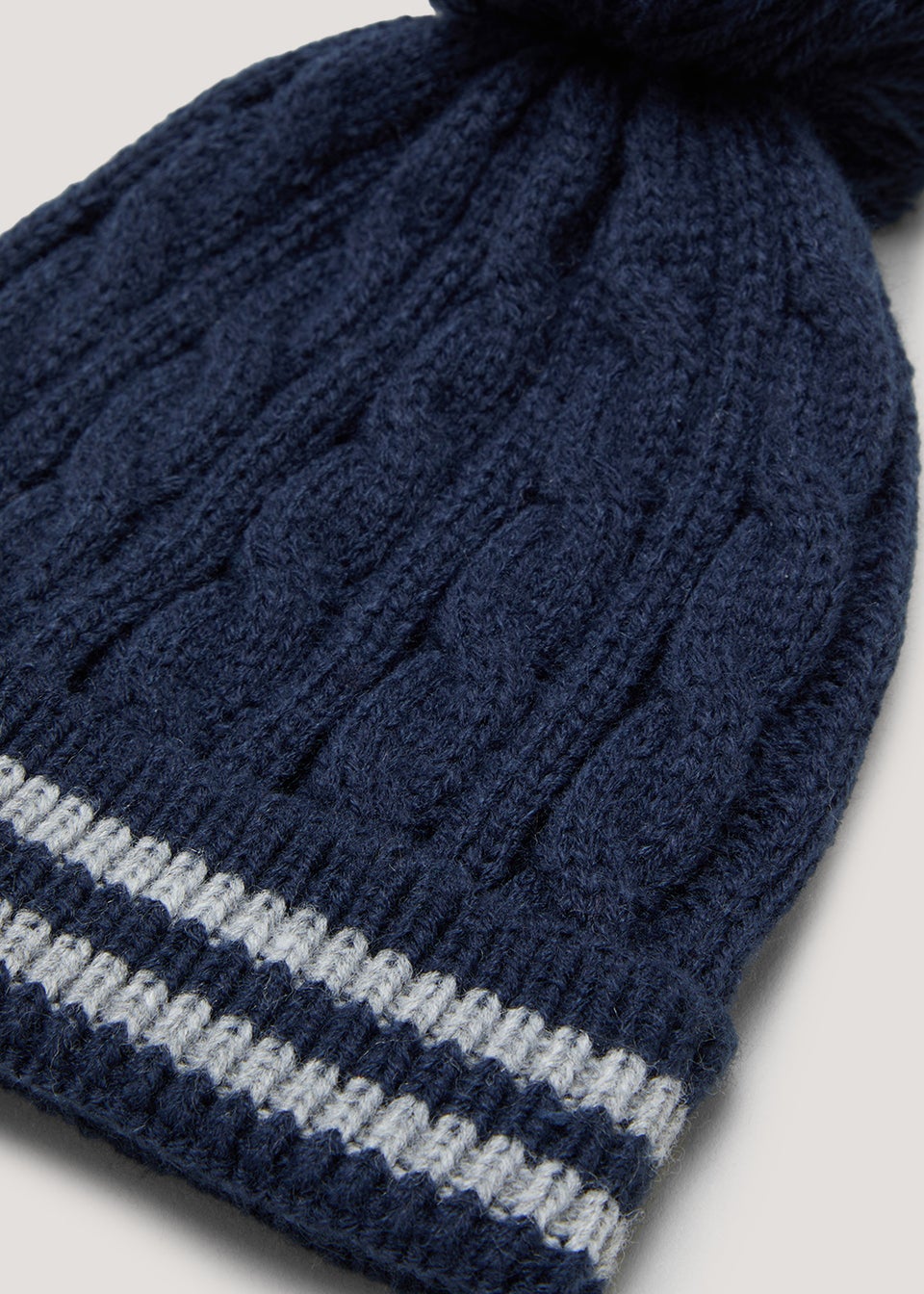 Navy baby bobble hat clearance