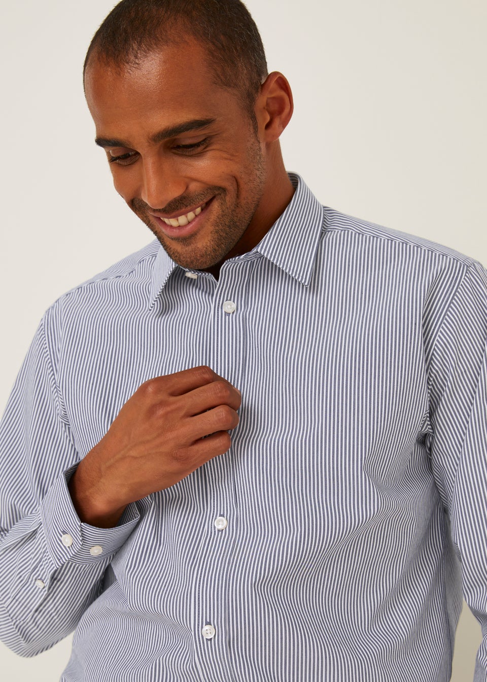Taylor & Wright Navy Bengal Stripe Regular Fit Shirt