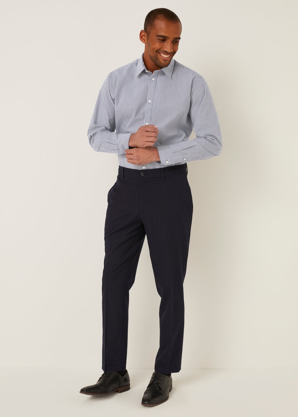 Taylor & Wright Navy Bengal Stripe Regular Fit Shirt