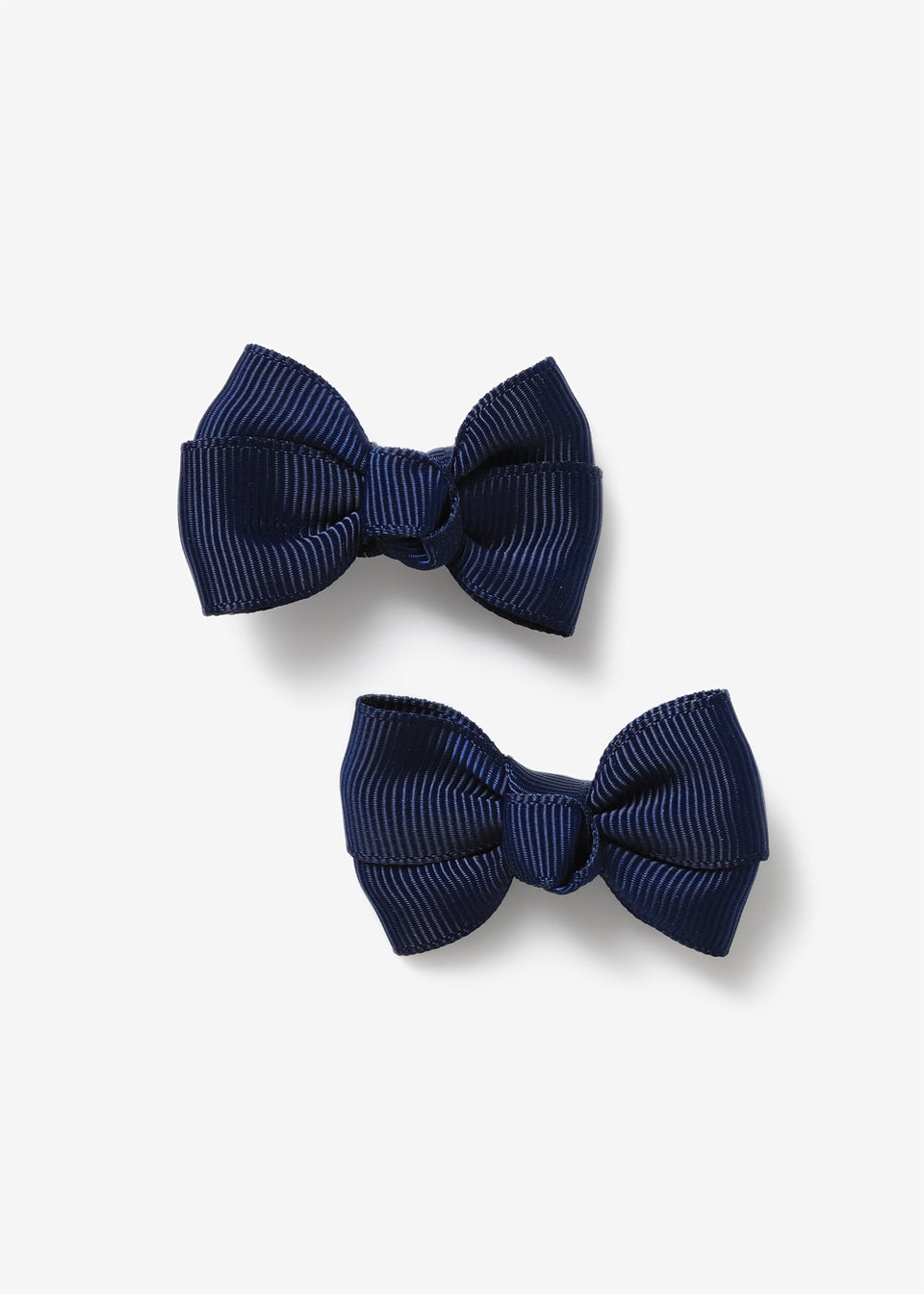 Girls 2 Pack Navy Bow Clips