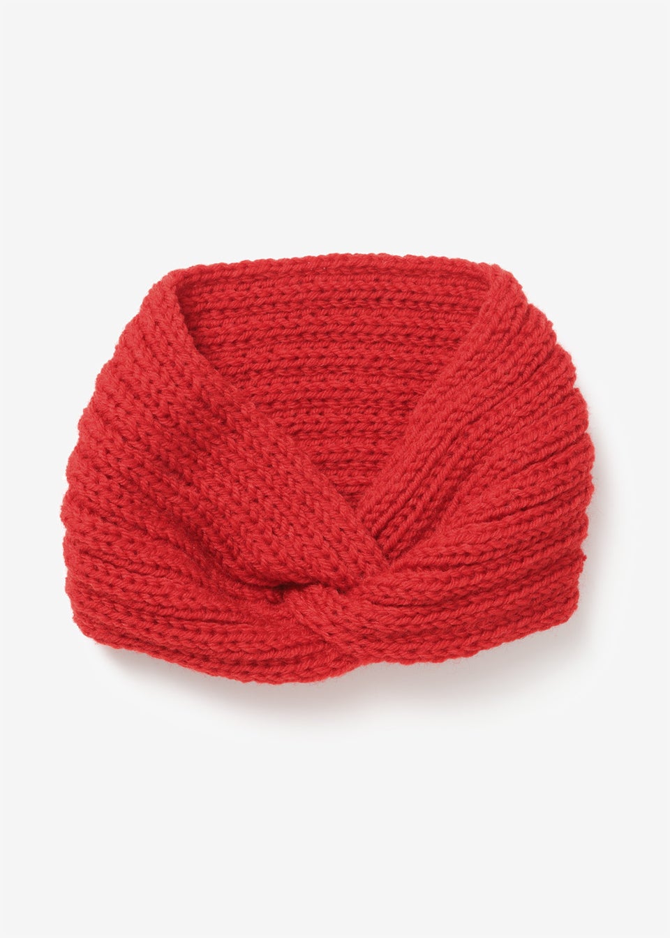 Girls Red School Uniform Knitted Bandeau Headband
