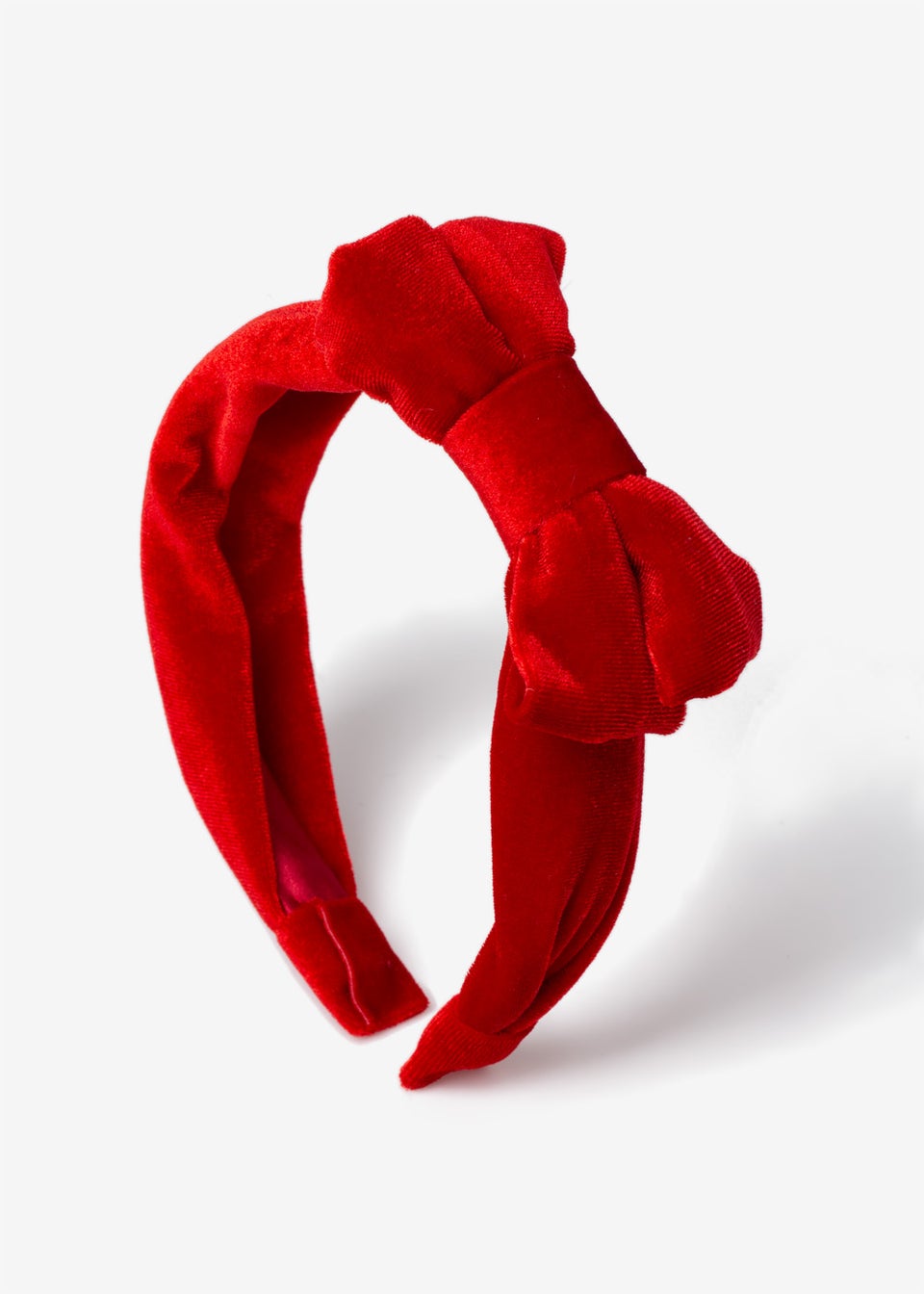 Girls Red Velvet Bow School Uniform Headband