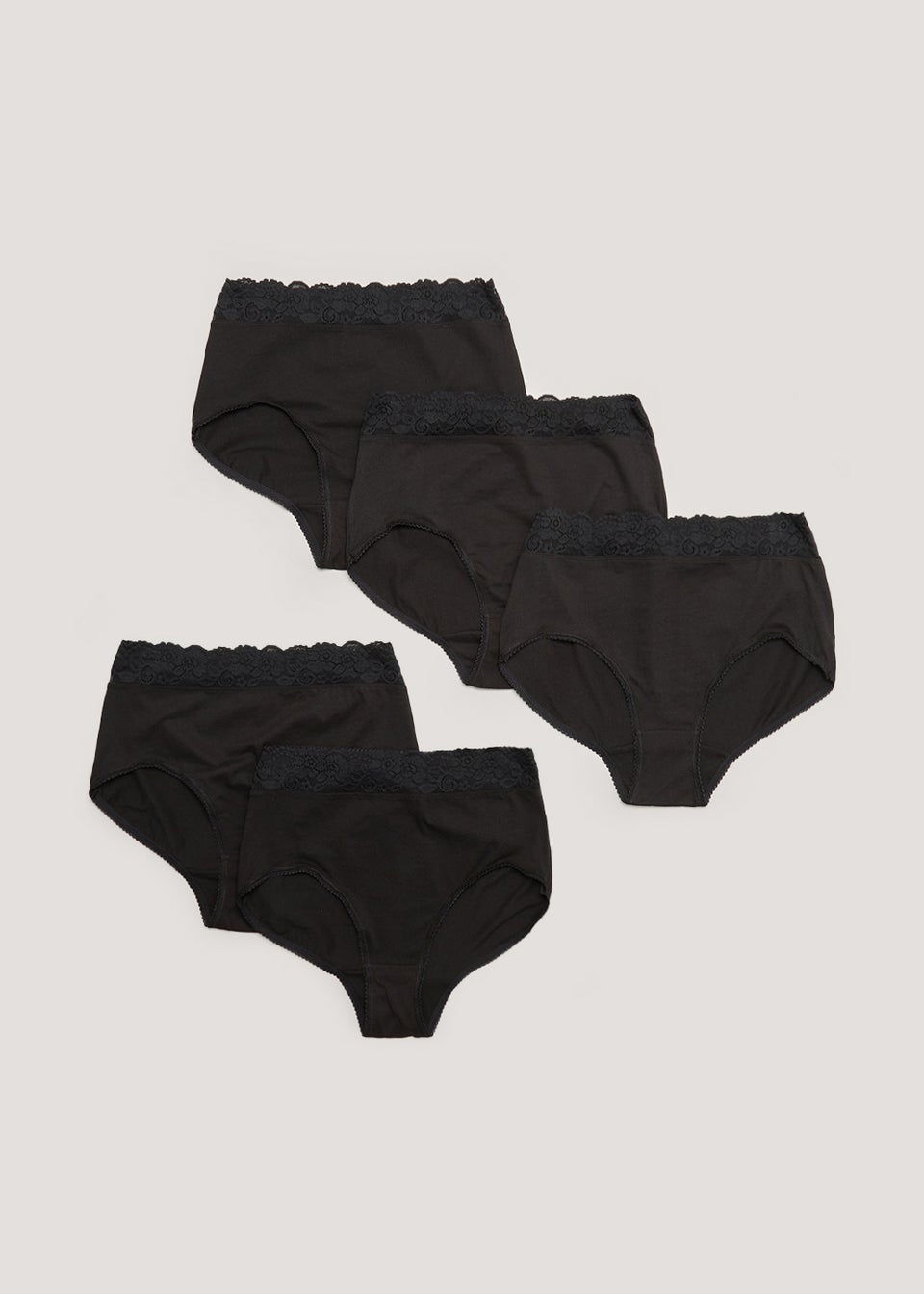 5 Pack Lace Trim Full Knickers