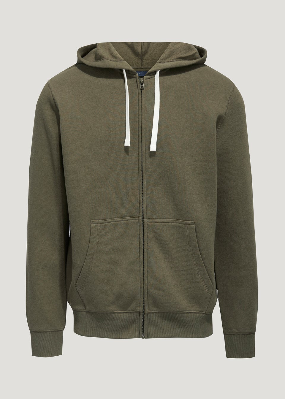 Khaki Essential Zip Up Hoodie Matalan