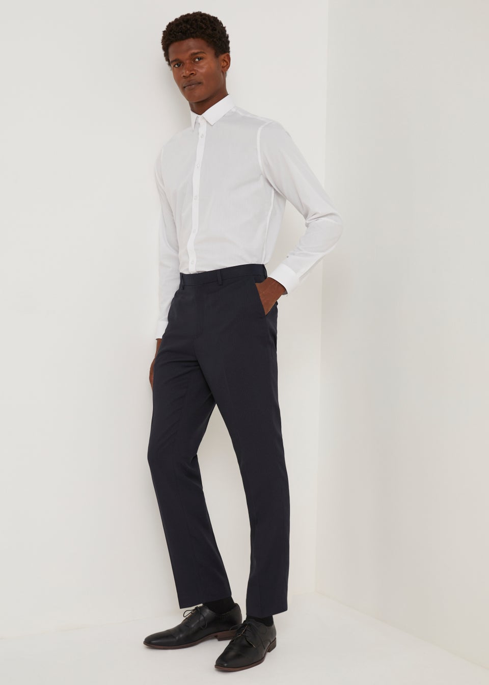 Taylor & Wright Navy Pinstripe Suit Trousers - Matalan