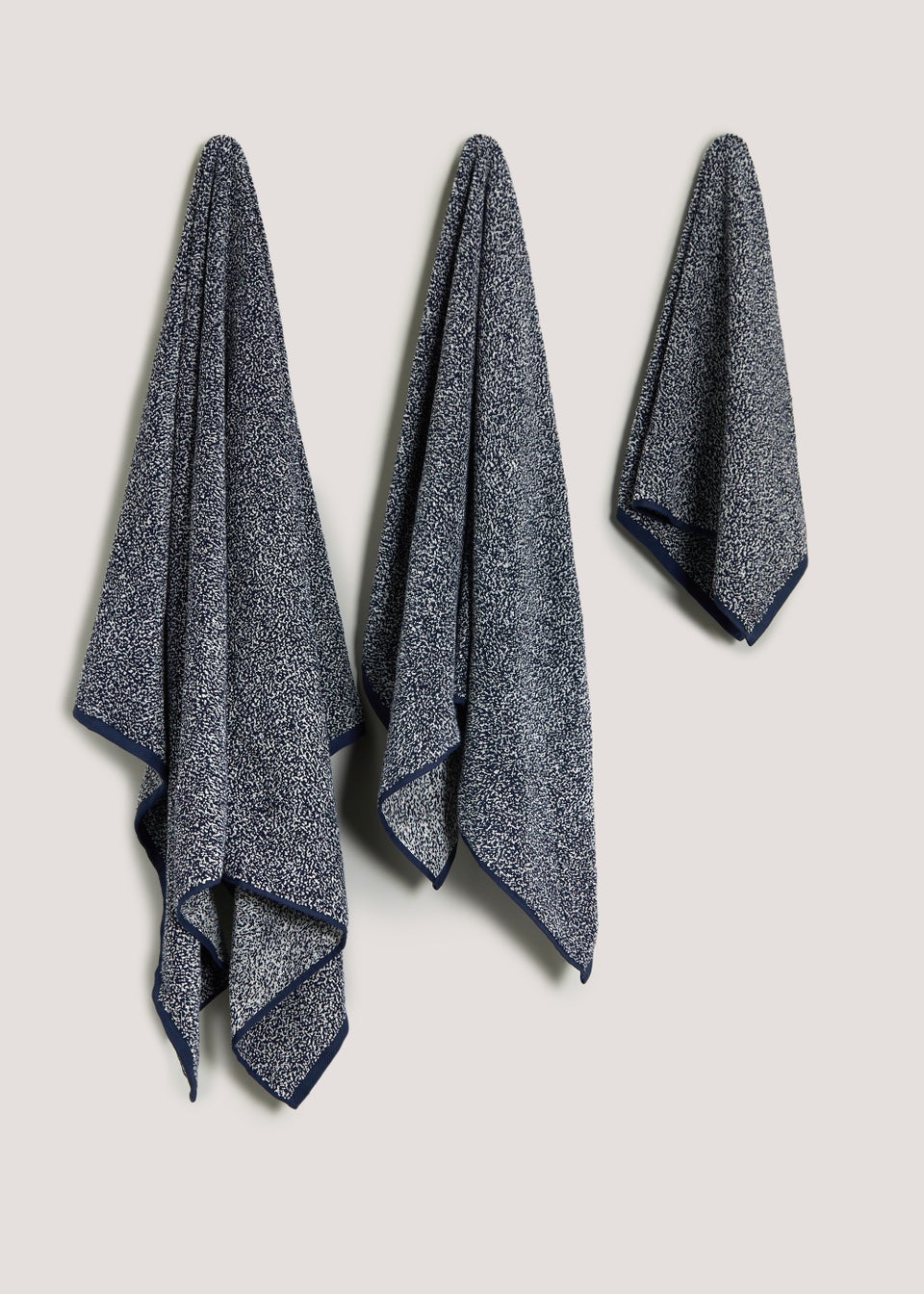 Blue Marl 100% Cotton Towels