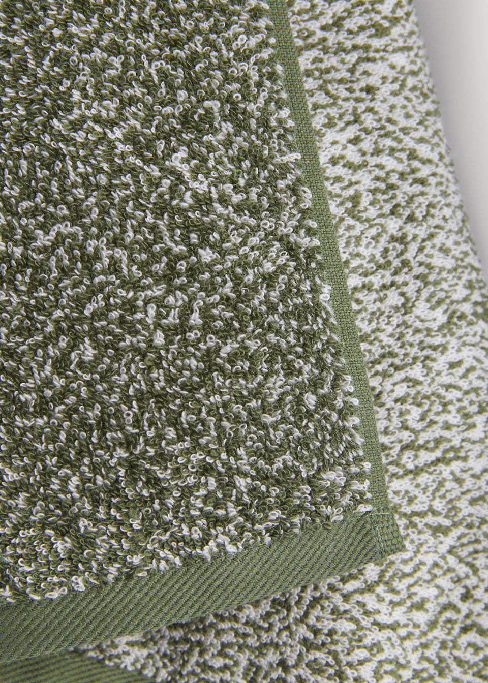 Green Marl 100% Cotton Towels - Matalan