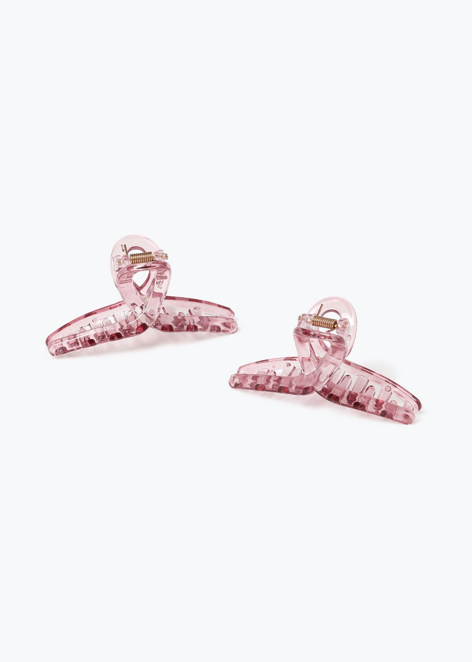 2 Pack Translucent Pink Claw Clips
