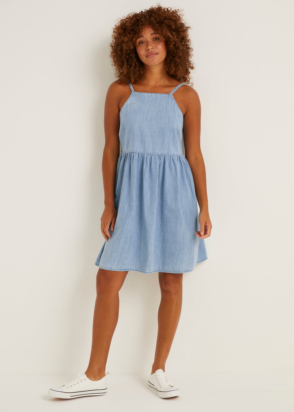 Light Wash Denim Cami Dress