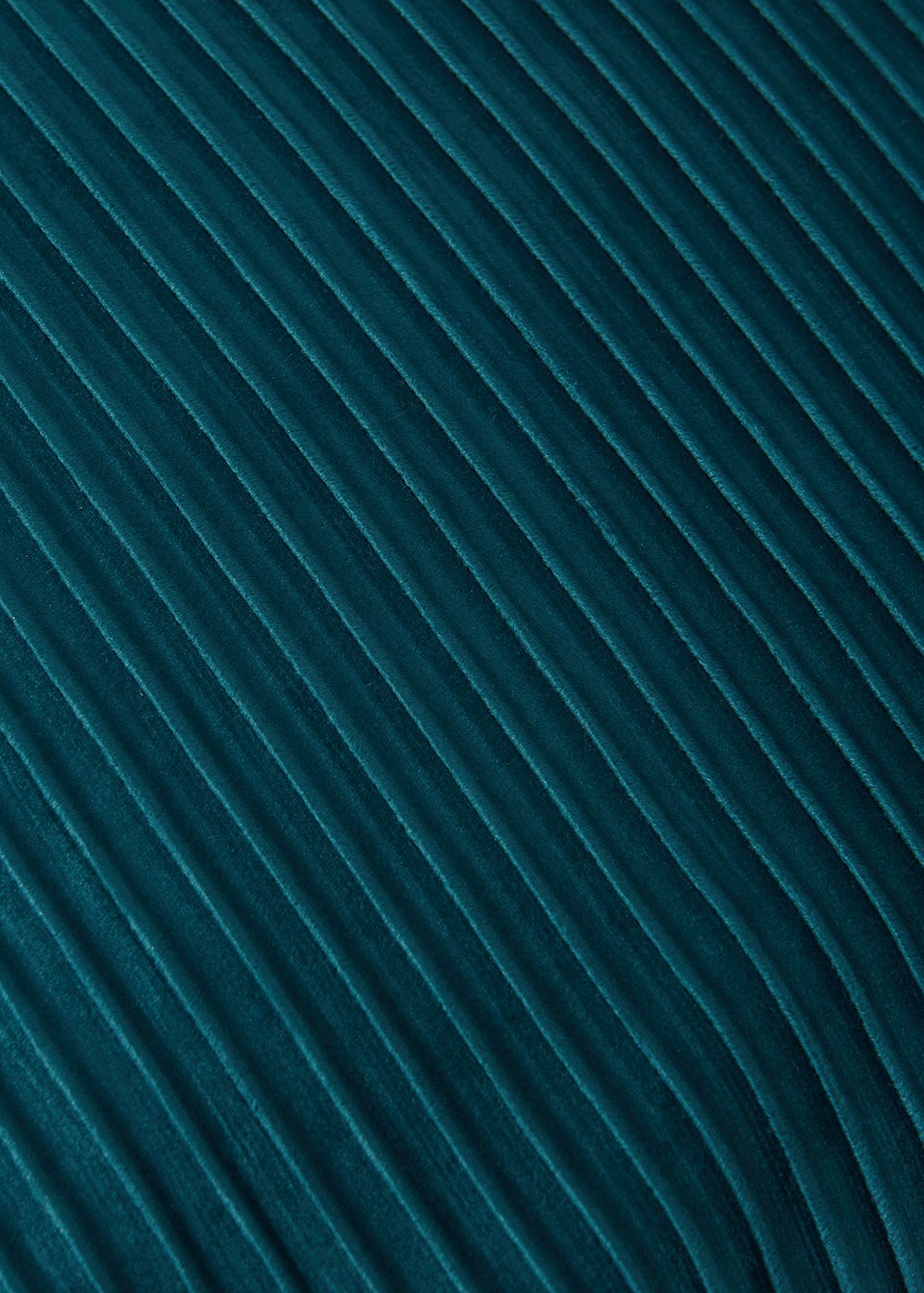 Teal Pleated Velvet Cushion (50cm x 50cm)