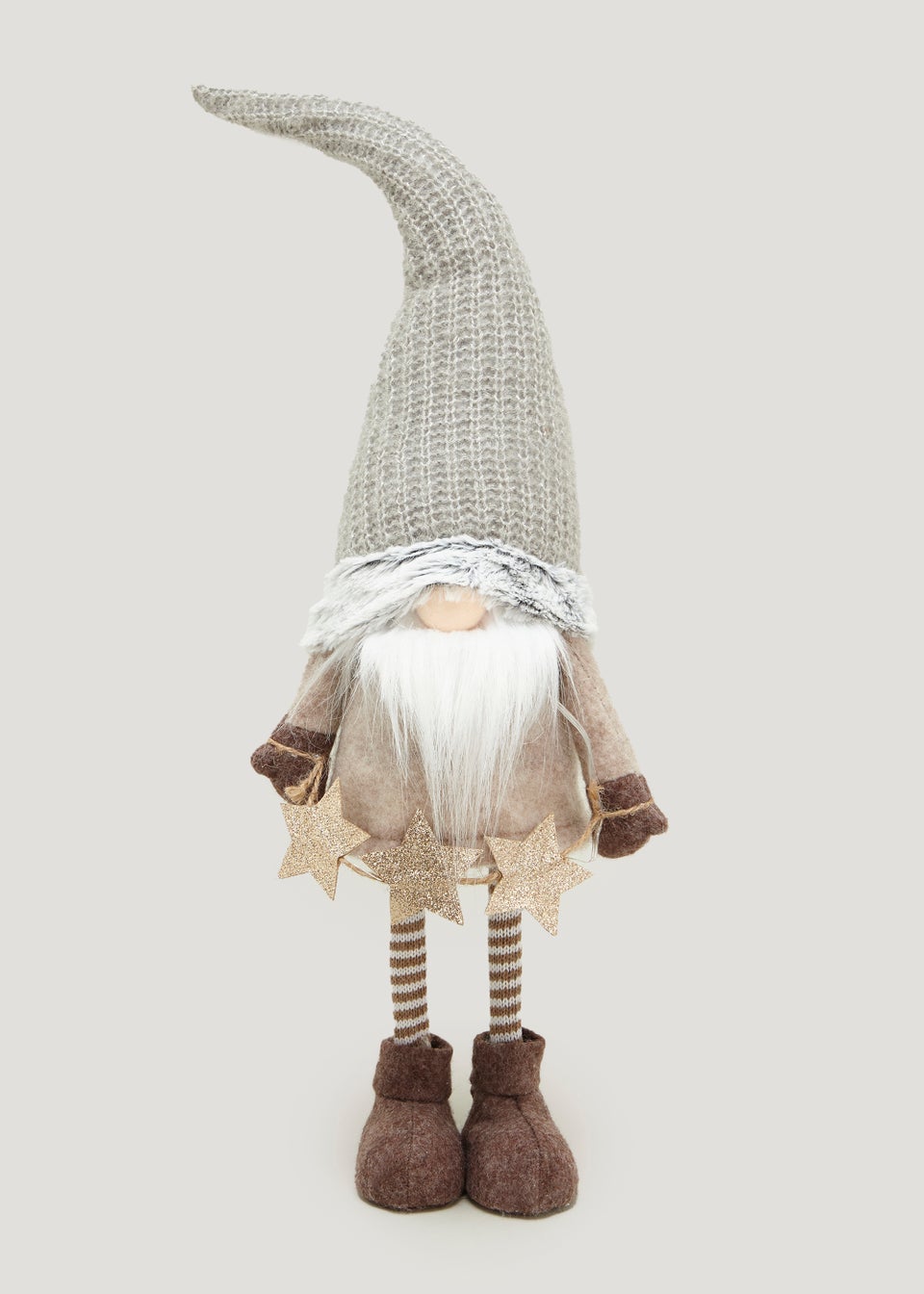 Natural LED Garland Christmas Gnome (20cm x 12cm x 55cm)
