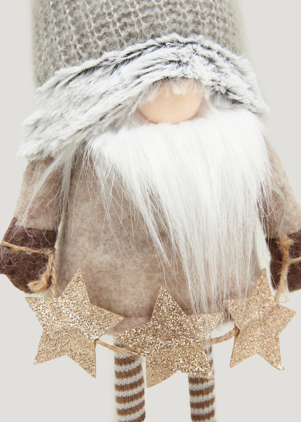 Natural LED Garland Christmas Gnome (20cm x 12cm x 55cm)