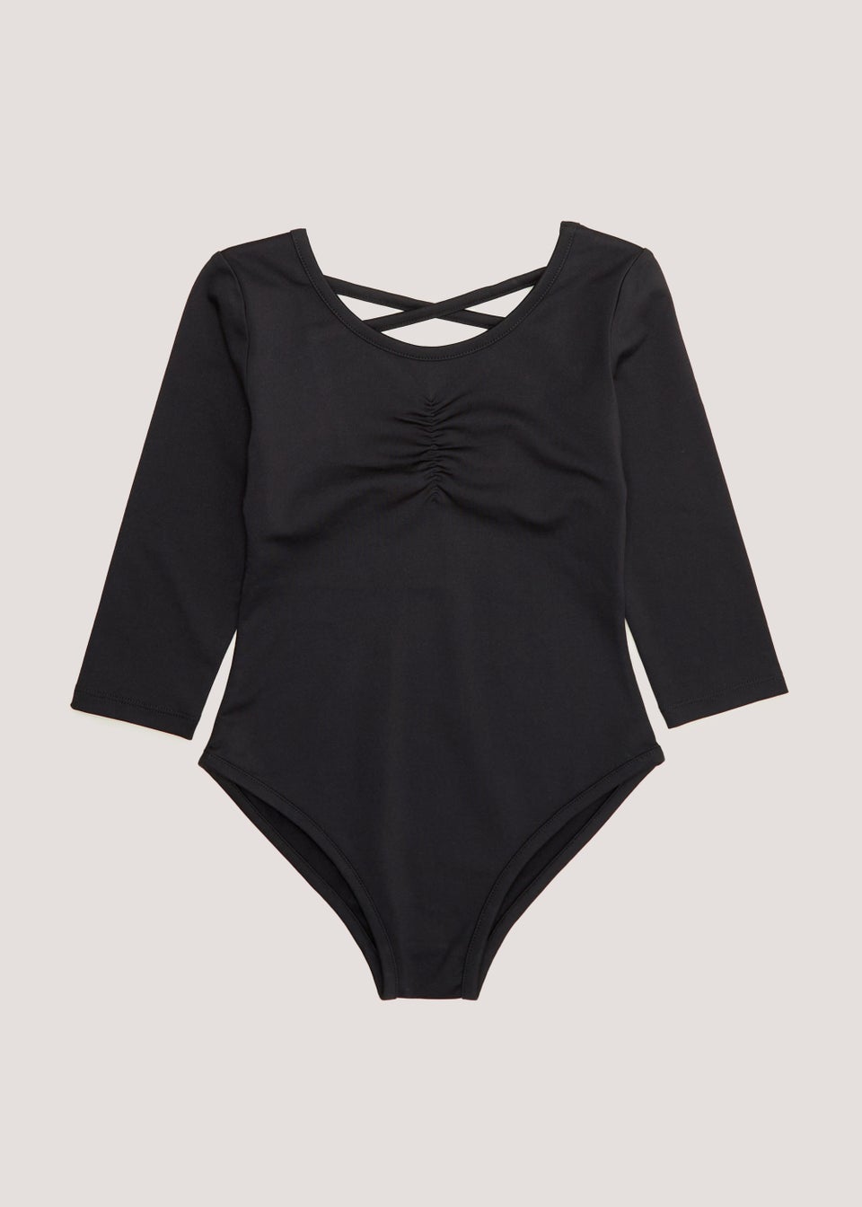 Girls Souluxe Black Leotard (4-13yrs)