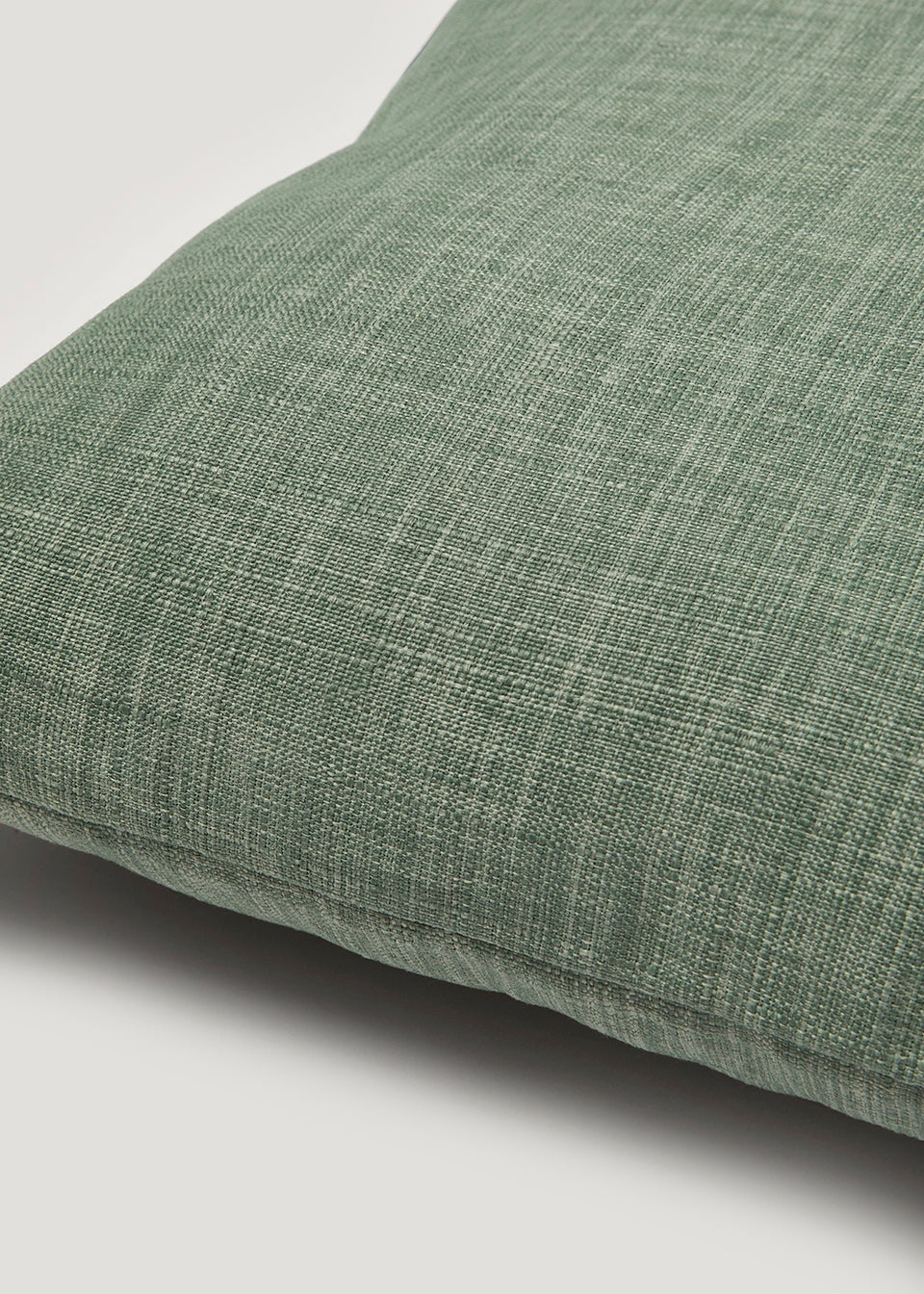 Green Linen-Look Cushion (43cm x 43cm)