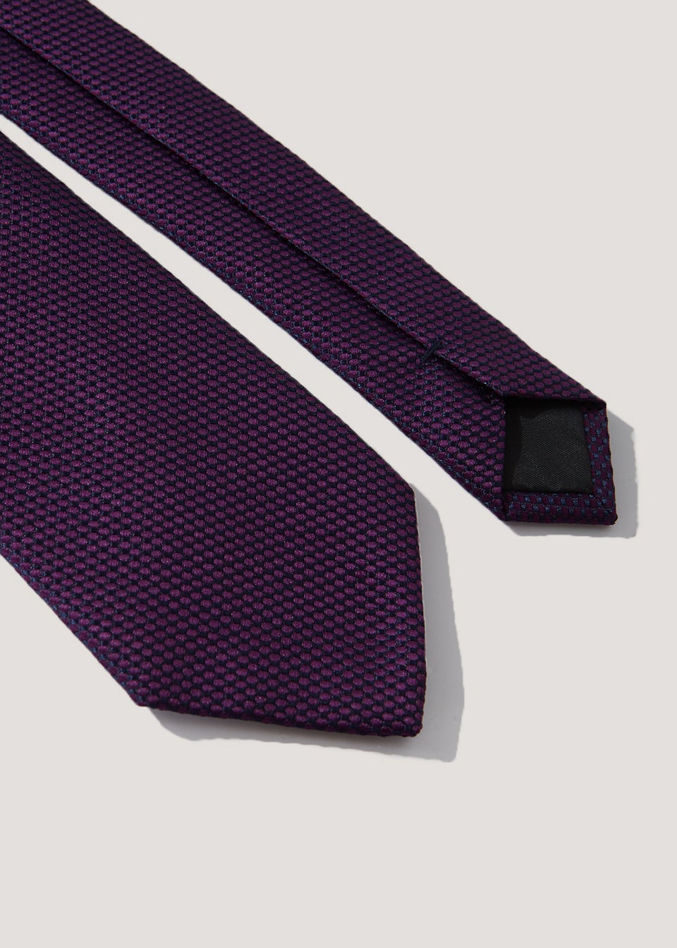 Taylor & Wright Plum Plain Texture Tie