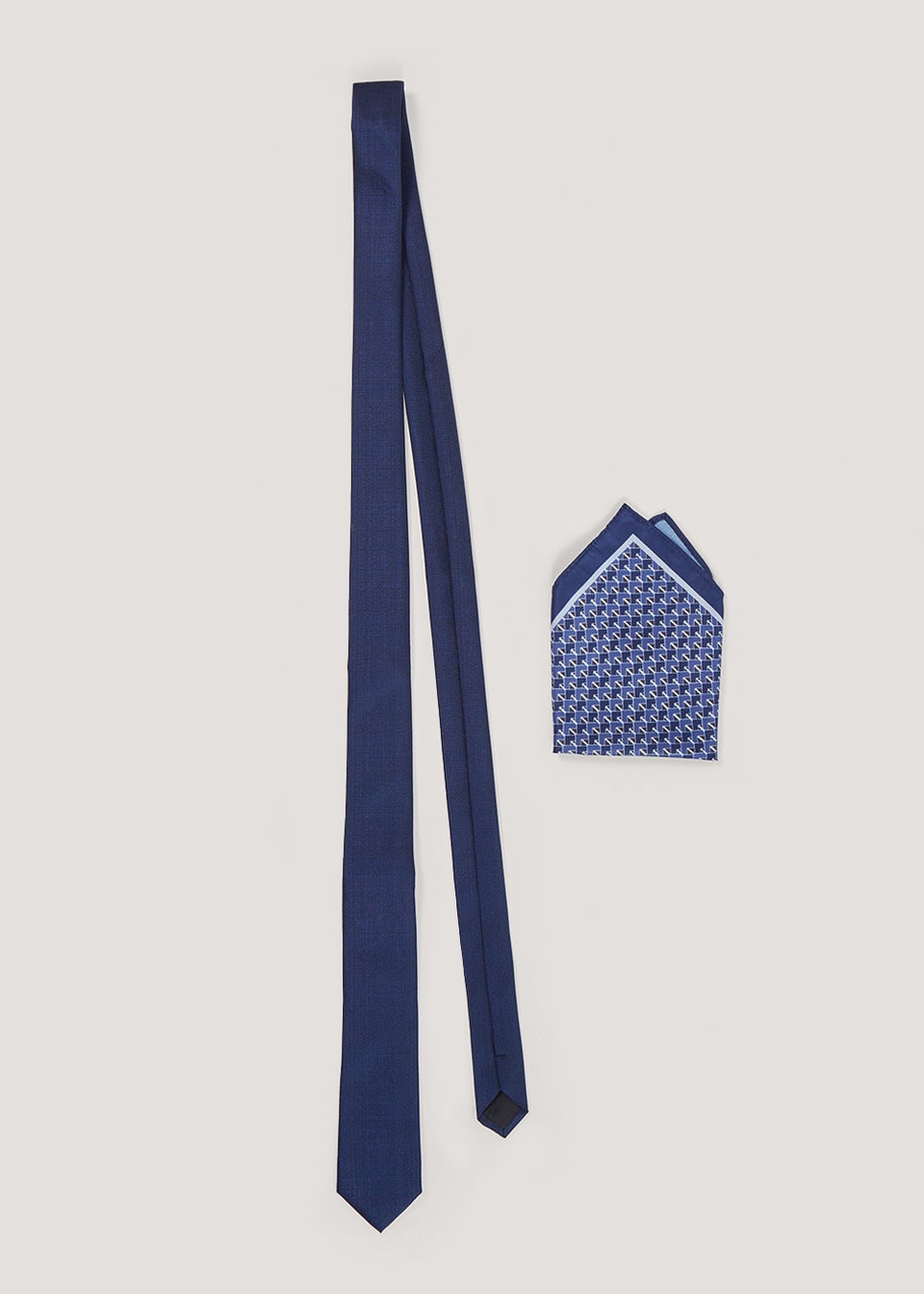 Taylor & Wright Navy Tie & Geo Pocket Square Set