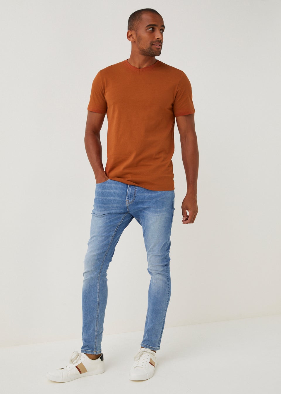 Orange Essential V-Neck T-Shirt