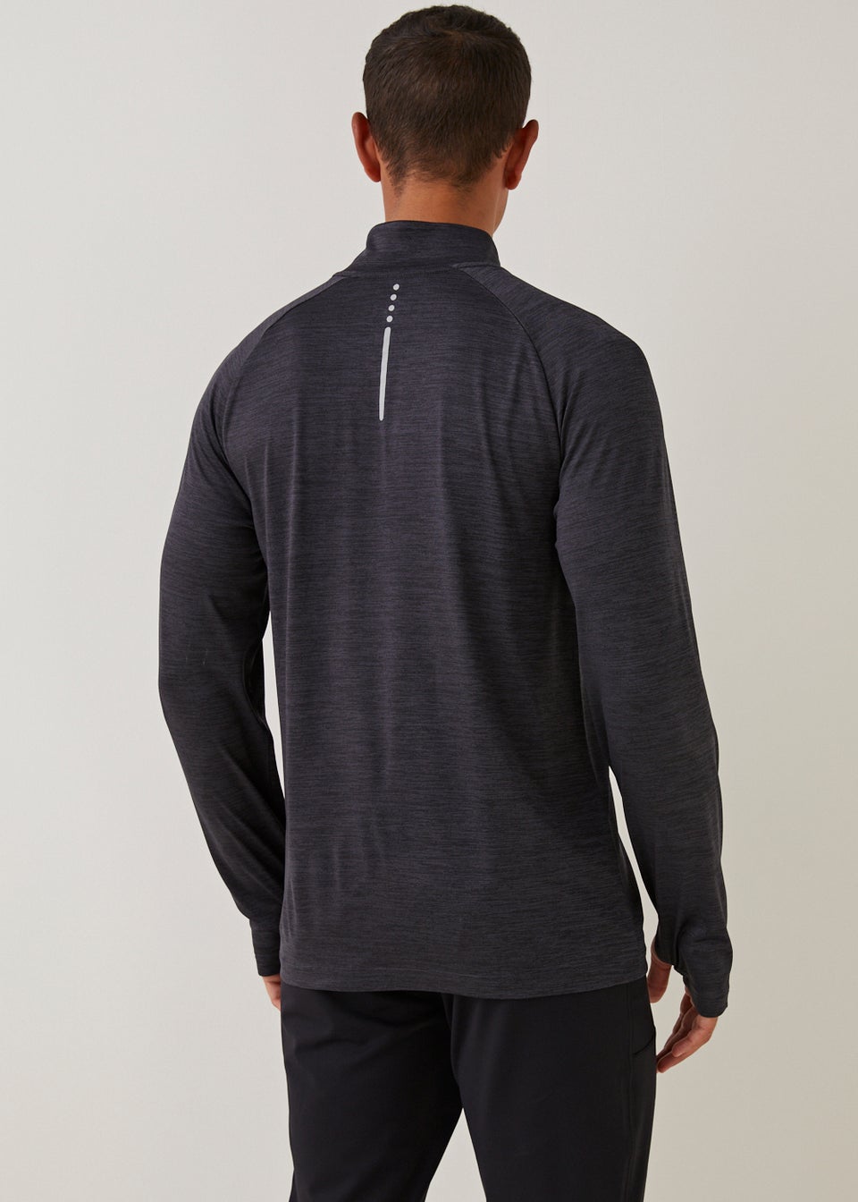 Souluxe Black Half Zip Sports Sweatshirt
