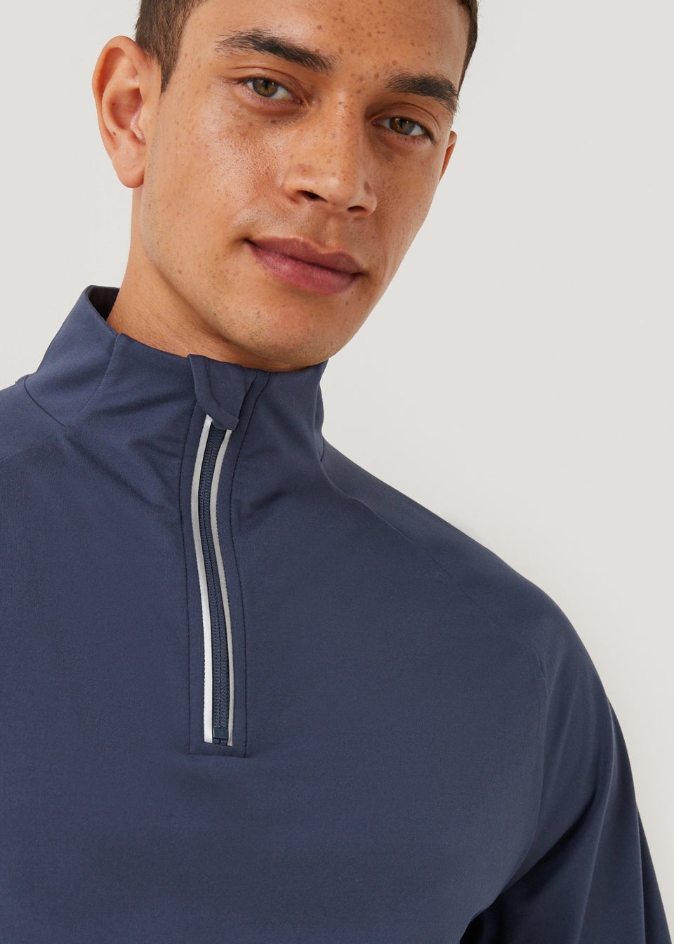 Souluxe Blue Half Zip Sports Sweatshirt Matalan