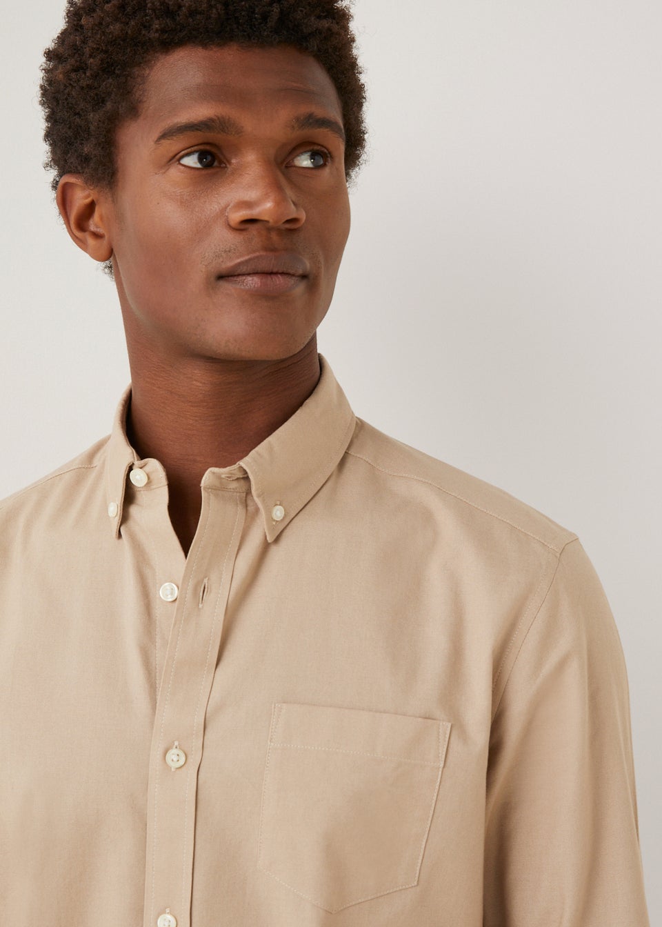 Stone Oxford Shirt