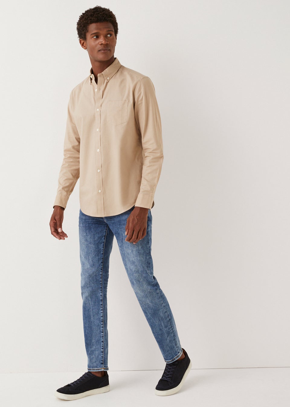 Stone Oxford Shirt