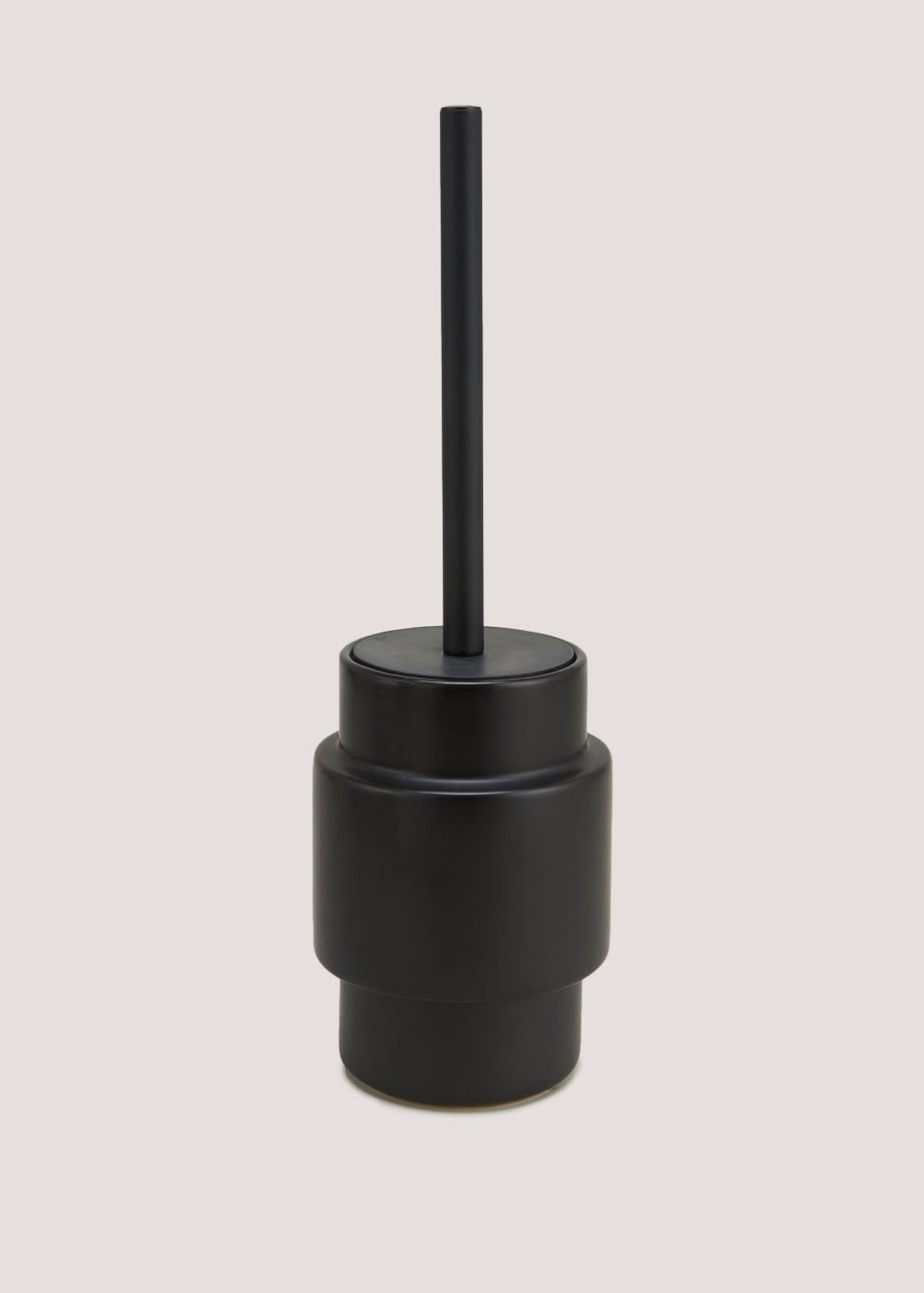 Black Ceramic Toilet Brush (38cm x 12cm x 12cm)