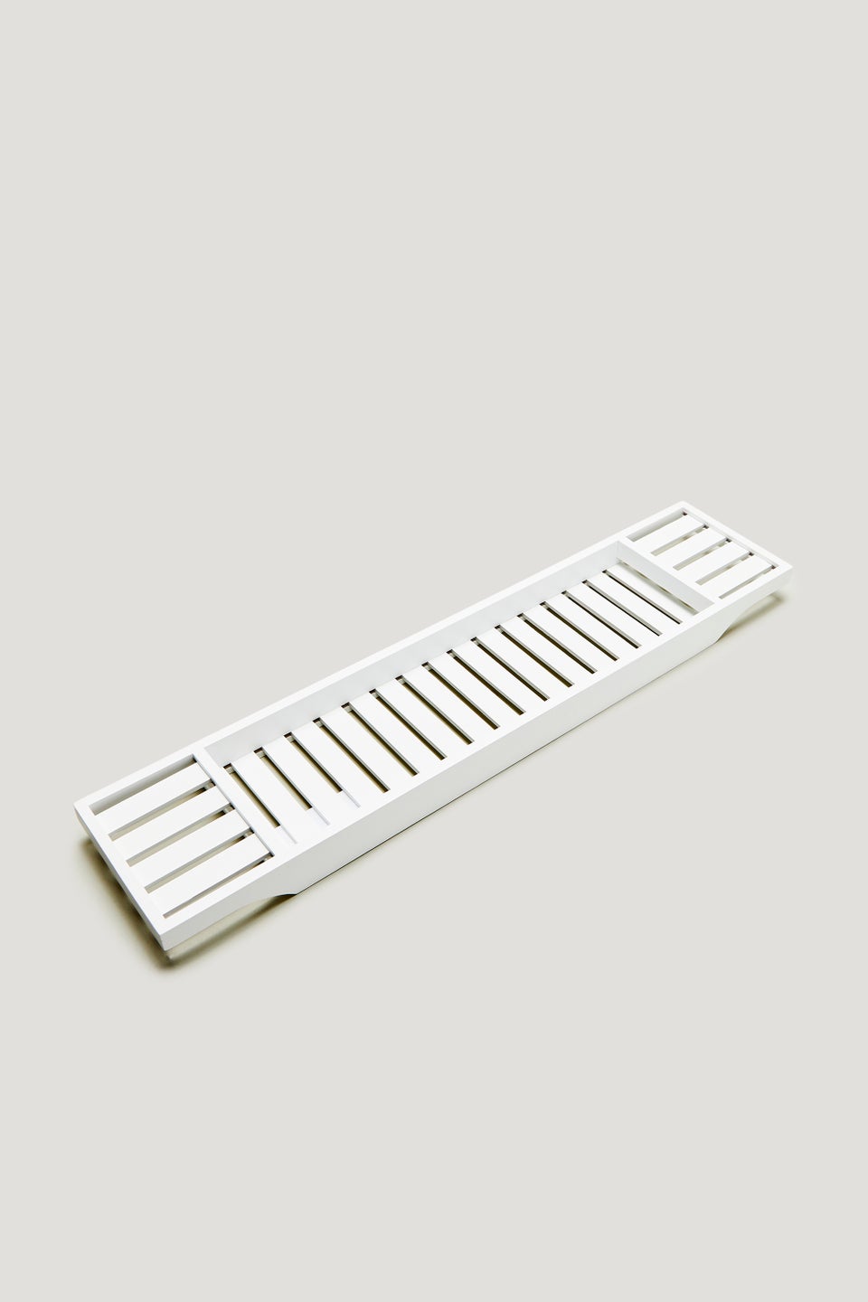 White Bamboo Bath Tray (70cm x 18cm x 35cm)