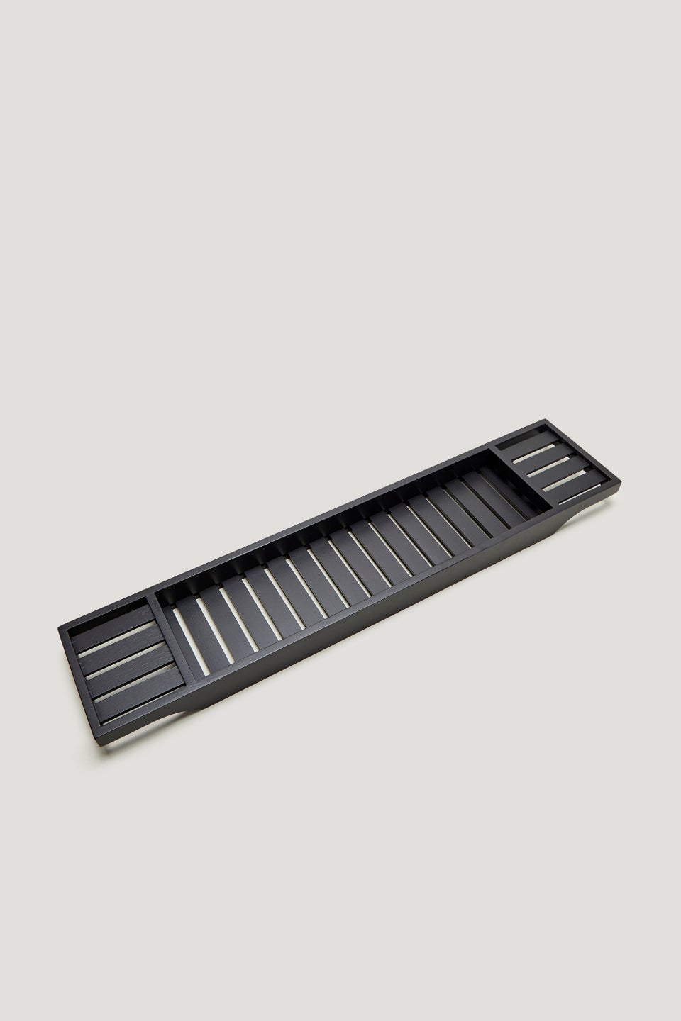 Black bamboo metal bathtub rack hot sale