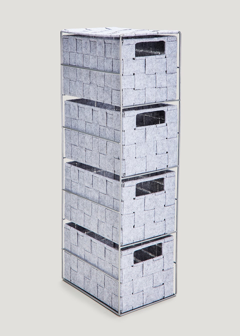 Grey Felt Lattice Drawers