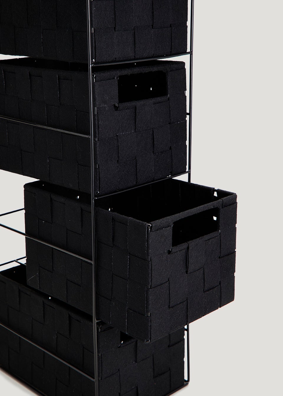 Black Felt Lattice Drawers