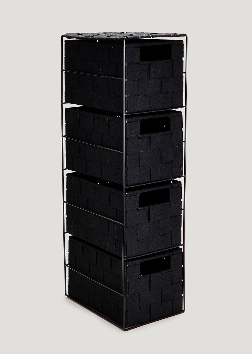 Black Felt Lattice Drawers